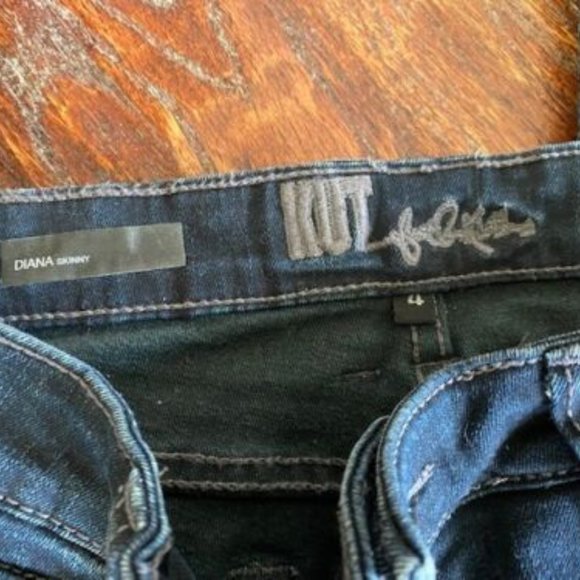 KUT from KLOTH ~ DIANA SKINNY Dark Wash DENIM Stretch BLUE JEANS- sz 4 ~ worn 1x - Picture 5 of 5